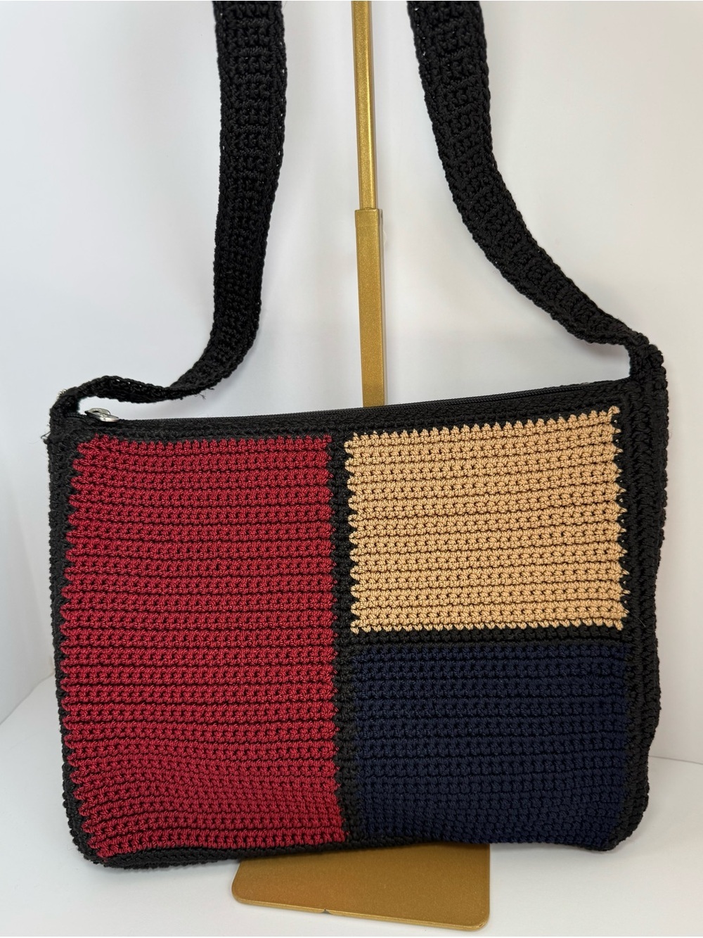 The Sak Elliott Lucca Color Block Crochet Shoulder Bag